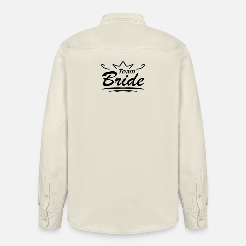 Célébration de mariage nuptiale par équipe - Chemise unisexe coupe décontractée bio Stanley/Stella - écru doux