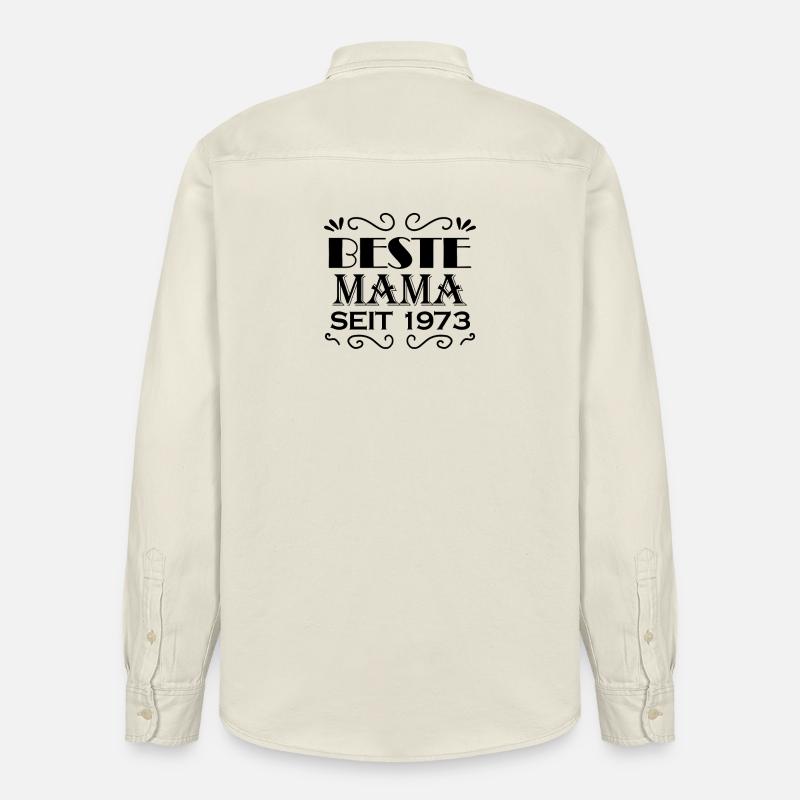 Beste Mama seit 1973 - Relaxed Fit Unisex Organic Hemd von Stanley/Stella - Natur