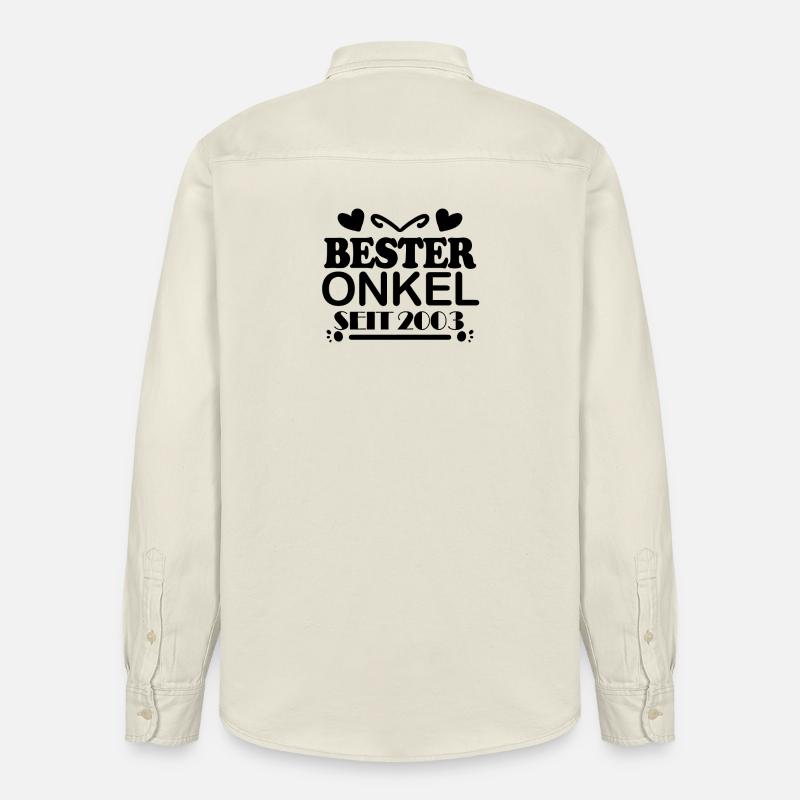 Bester Onkel seit 2003 - Relaxed Fit Unisex Organic Hemd von Stanley/Stella - Natur