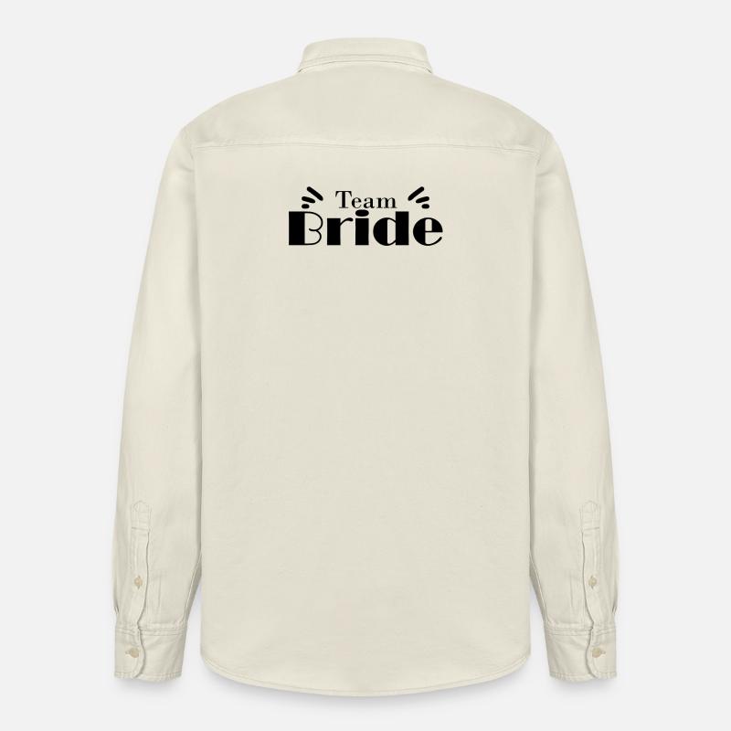 Célébration de mariage nuptiale par équipe - Chemise unisexe coupe décontractée bio Stanley/Stella - écru doux