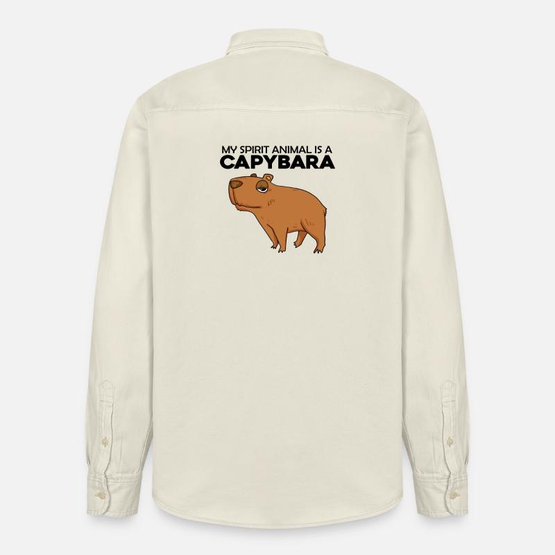 Capybara Capybara Cadeau - Chemise unisexe coupe décontractée bio Stanley/Stella - écru doux
