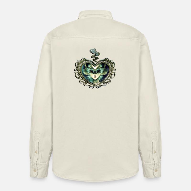 Das weise und wunderbare Eulenmädchen - Relaxed Fit Unisex Organic Hemd von Stanley/Stella - Natur