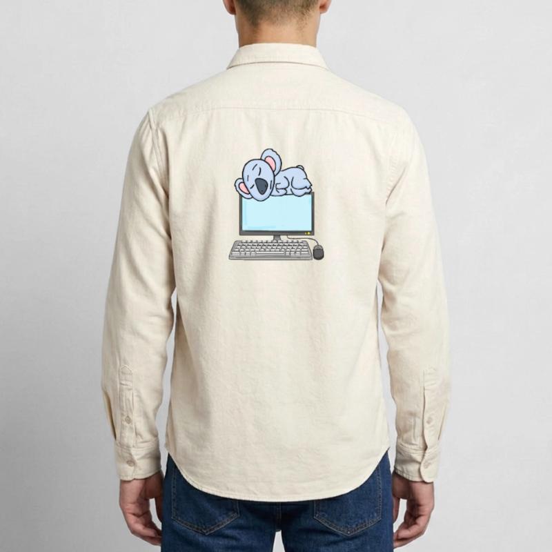 Koala Computer Nerd Programmierer Geschenk Relaxed Fit Unisex Organic Hemd von Stanley/Stella