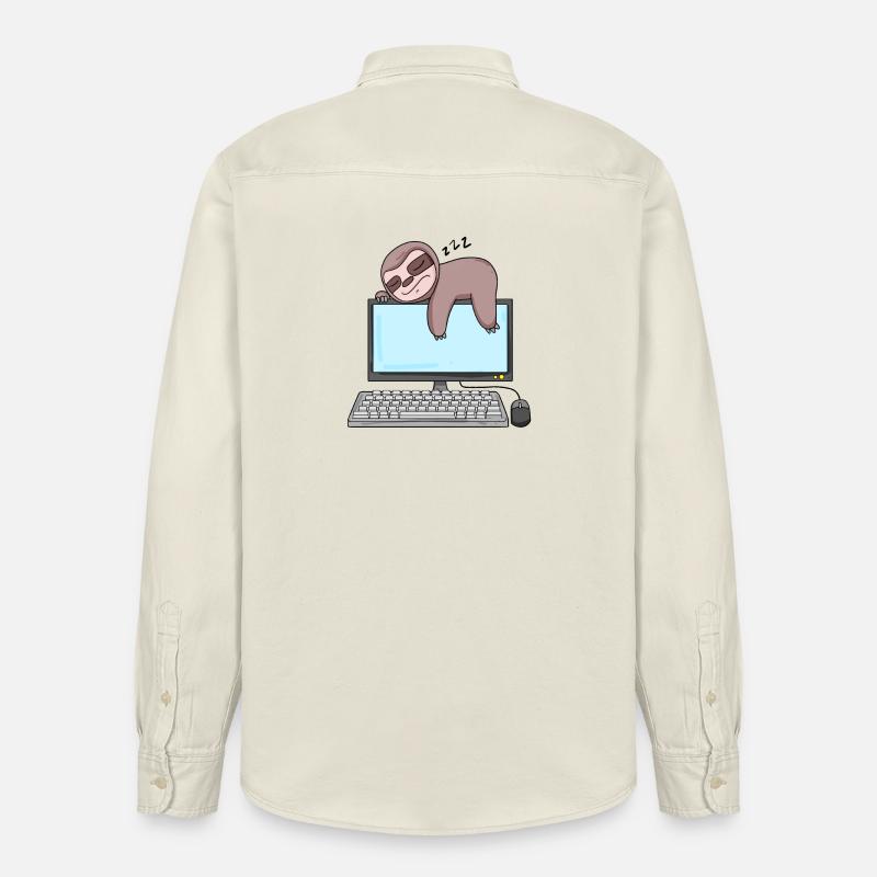 Computer Nerd Programmer Gift - Relaxed Fit Unisex Organic Shirt by Stanley/Stella - soft Ecru