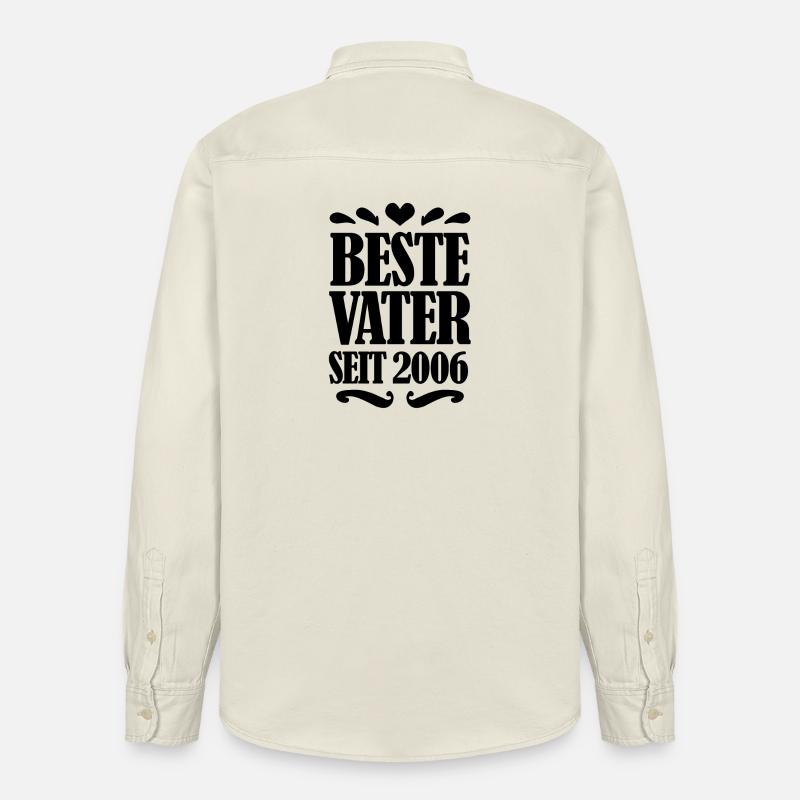 Bester Vater seit 2006 - Relaxed Fit Unisex Organic Hemd von Stanley/Stella - Natur
