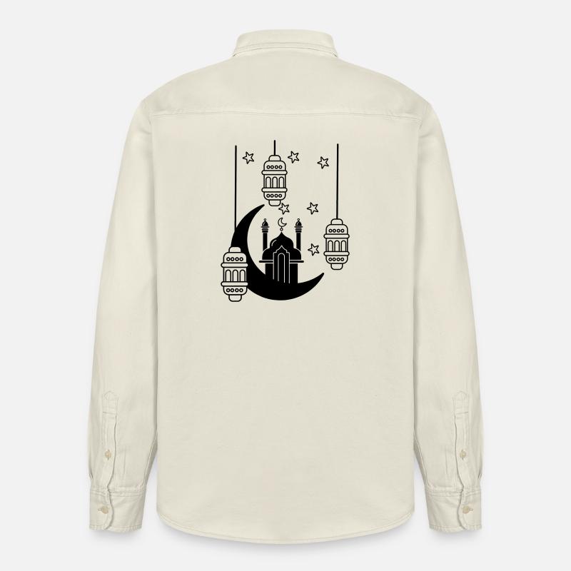 Moschee in Mondlicht und Sternen - Relaxed Fit Unisex Organic Hemd von Stanley/Stella - Natur