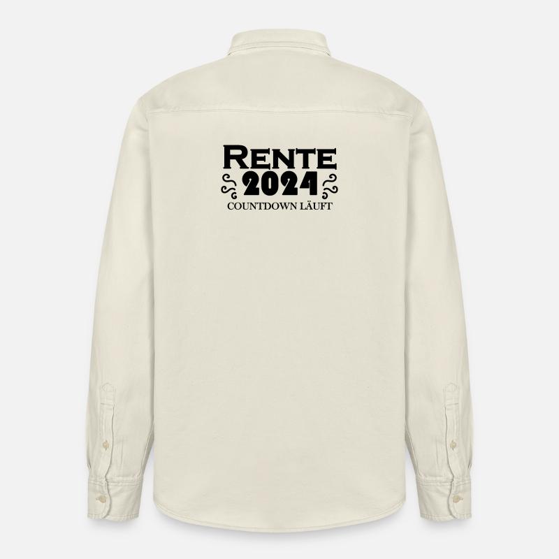 Rente 2024 Ruhestand - Rentner Geschenk - Relaxed Fit Unisex Organic Hemd von Stanley/Stella - Natur