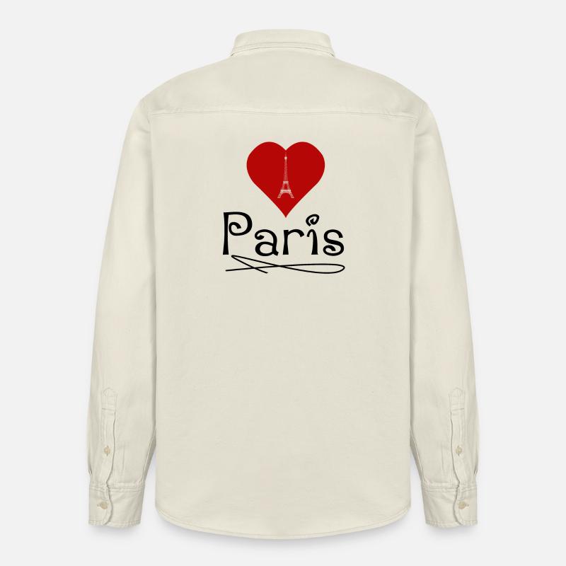 Ich liebe Paris - Relaxed Fit Unisex Organic Hemd von Stanley/Stella - Natur