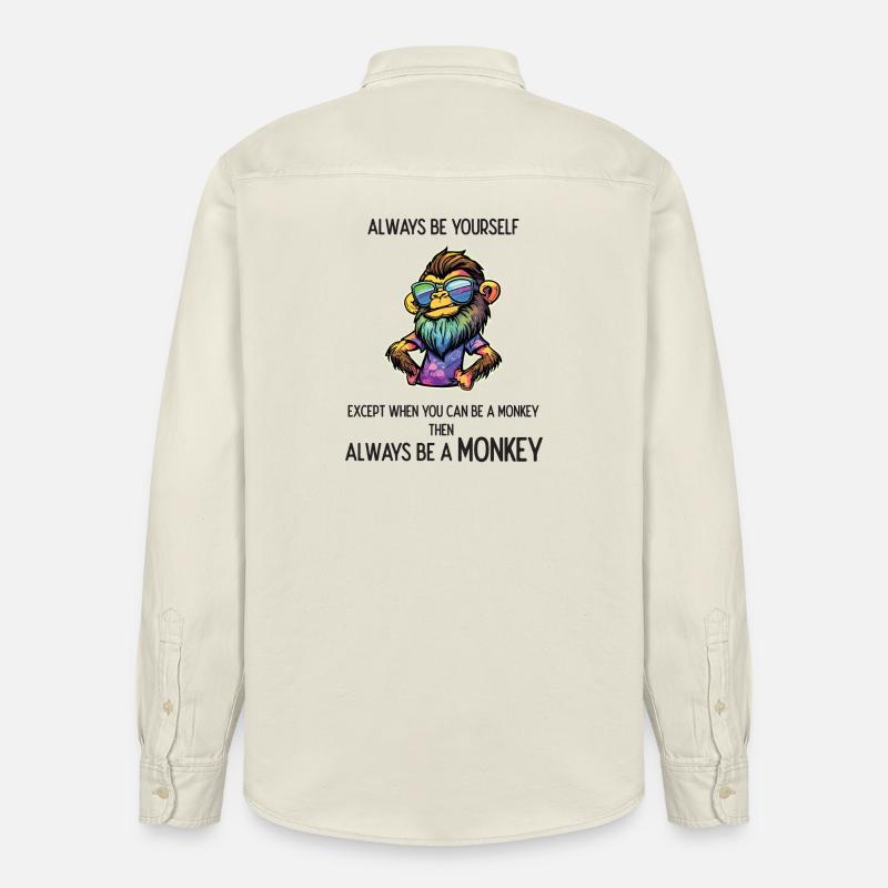 Sei immer ein Affe - Relaxed Fit Unisex Organic Hemd von Stanley/Stella - Natur