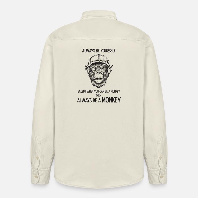 Sei immer ein Affe - Relaxed Fit Unisex Organic Hemd von Stanley/Stella - Natur