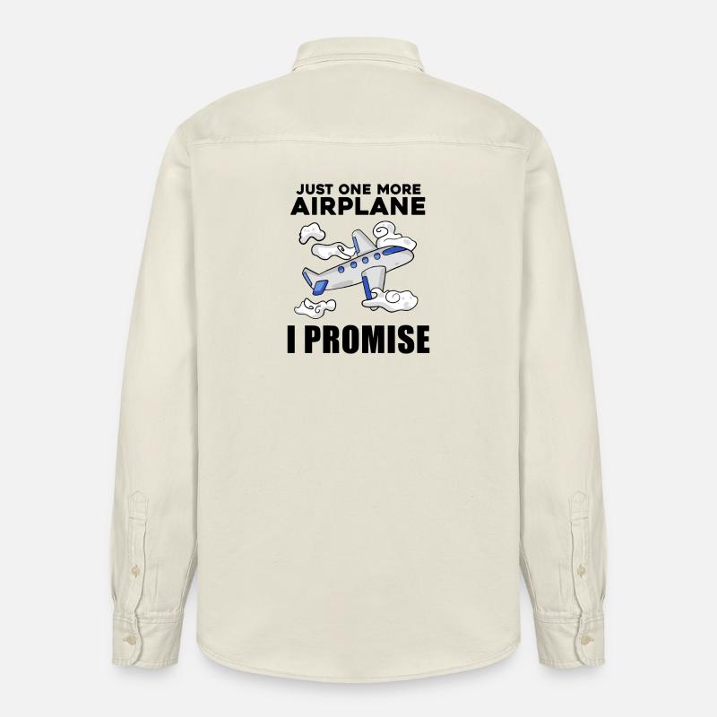 Flugzeug Pilot Spruch Geschenk - Relaxed Fit Unisex Organic Hemd von Stanley/Stella - Natur