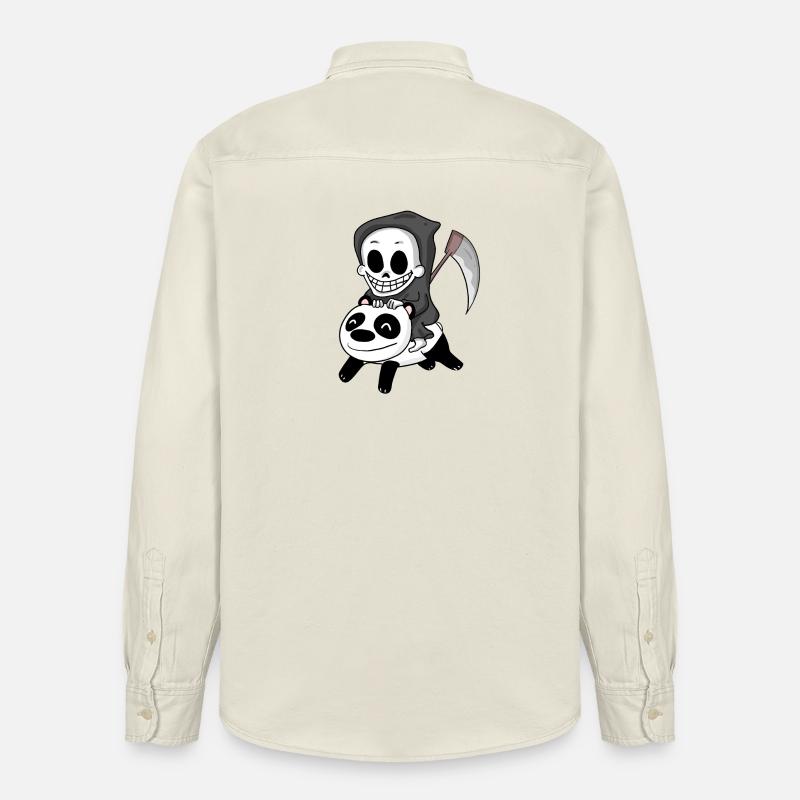 Sensenmann Panda - Relaxed Fit Unisex Organic Hemd von Stanley/Stella - Natur