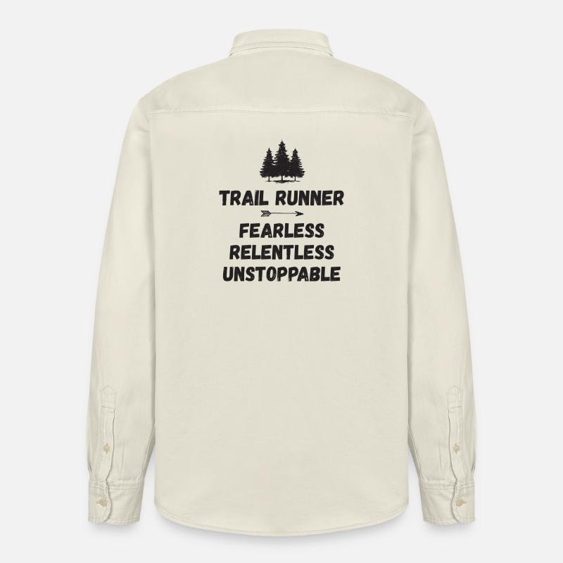 Trail Runner - Intrépide. Implacable. Imparable. - Chemise unisexe coupe décontractée bio Stanley/Stella - écru doux