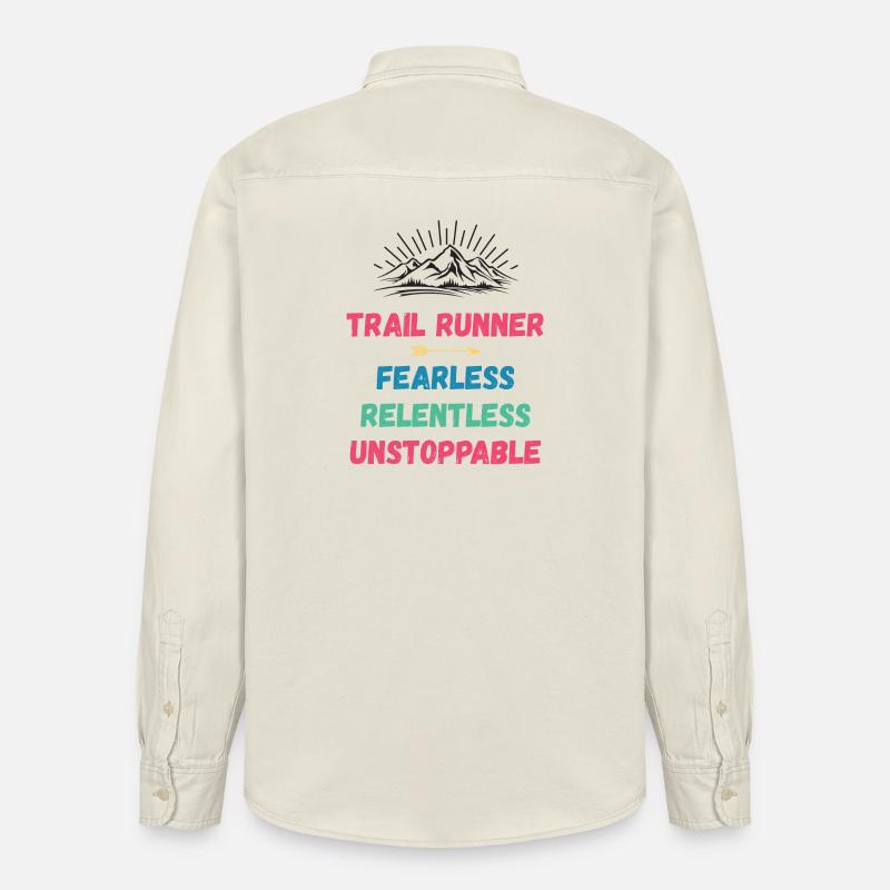 Trail Runner - Intrépide. Implacable. Imparable. - Chemise unisexe coupe décontractée bio Stanley/Stella - écru doux