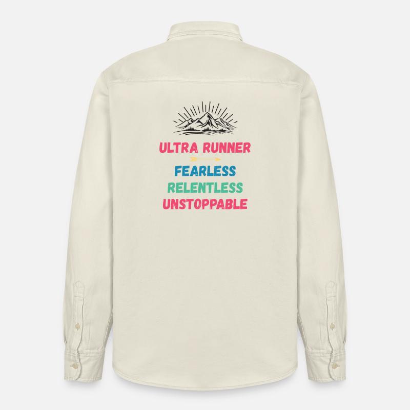 Ultra Runner - Intrépide. Implacable. Imparable. - Chemise unisexe coupe décontractée bio Stanley/Stella - écru doux