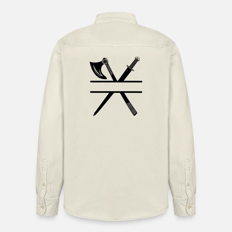 Épée de hache viking - Chemise unisexe coupe décontractée bio Stanley/Stella - écru doux