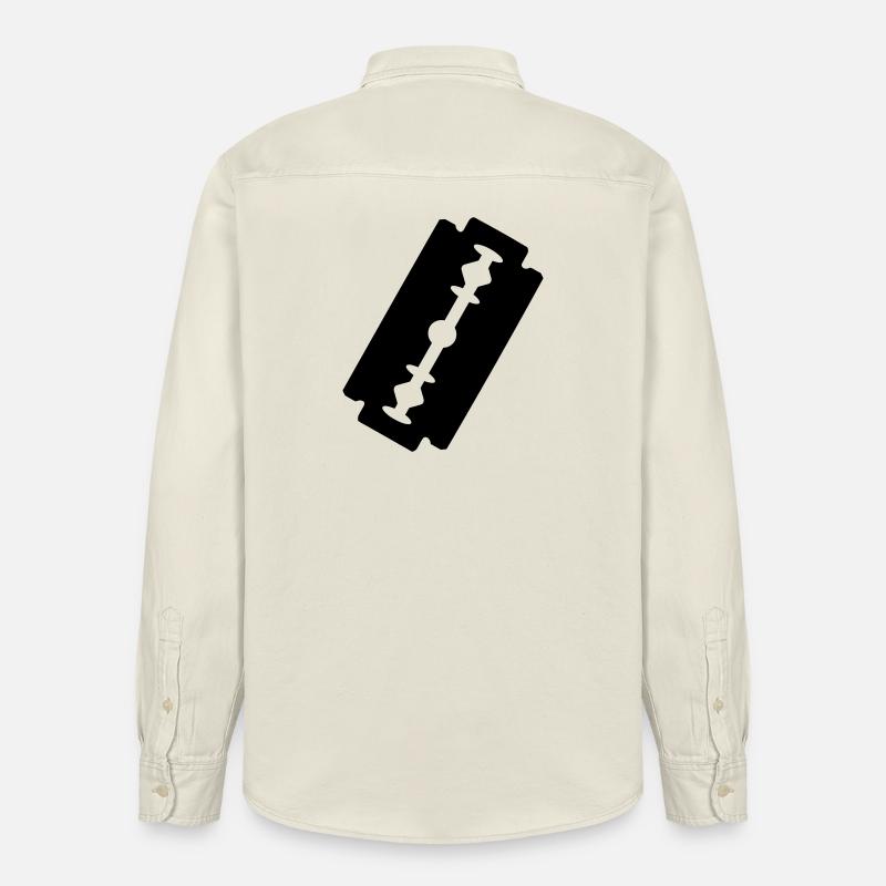 Logo-Rasierklinge. - Relaxed Fit Unisex Organic Hemd von Stanley/Stella - Natur