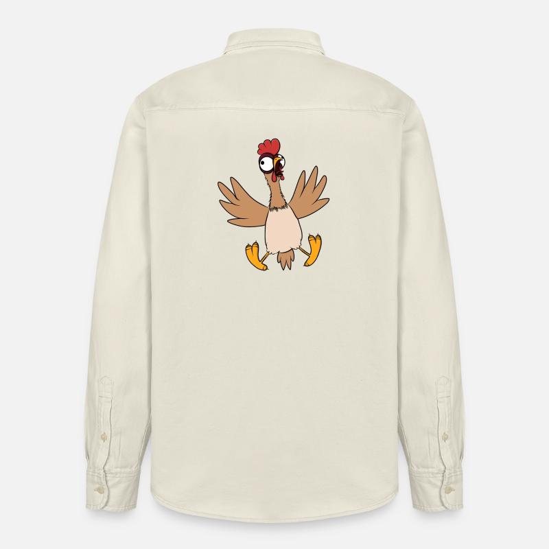 Poulet - Chemise unisexe coupe décontractée bio Stanley/Stella - écru doux