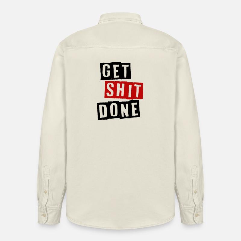 GET SHIT DONE - Relaxed Fit Unisex Organic Hemd von Stanley/Stella - Natur