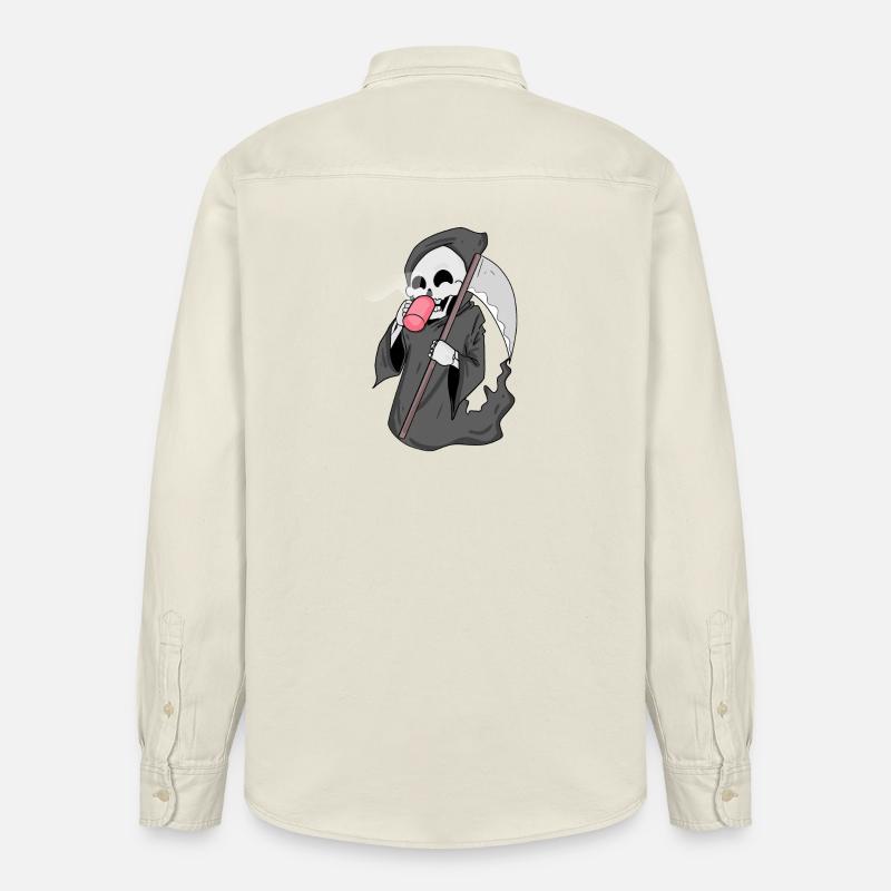 Sensenmann mit Kaffee - Relaxed Fit Unisex Organic Hemd von Stanley/Stella - Natur