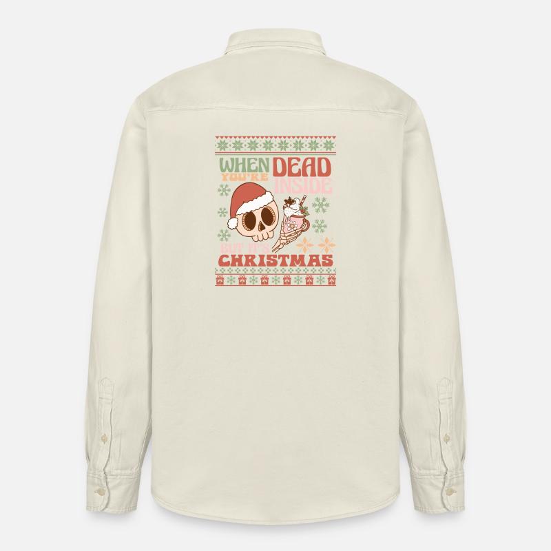 Pull de Noël moche - Chemise unisexe coupe décontractée bio Stanley/Stella - écru doux