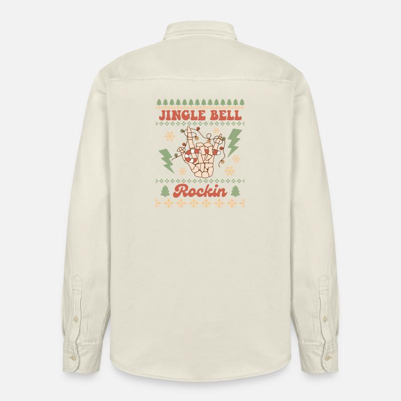 Pull de Noël moche - Chemise unisexe coupe décontractée bio Stanley/Stella - écru doux