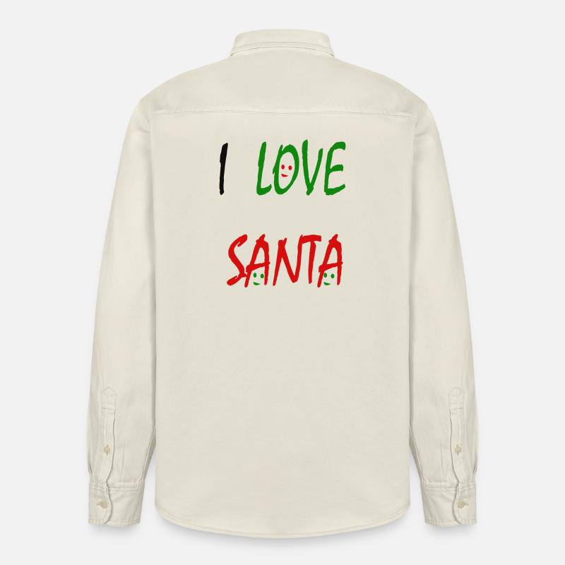Ich liebe den Weihnachtsmann - Relaxed Fit Unisex Organic Hemd von Stanley/Stella - Natur