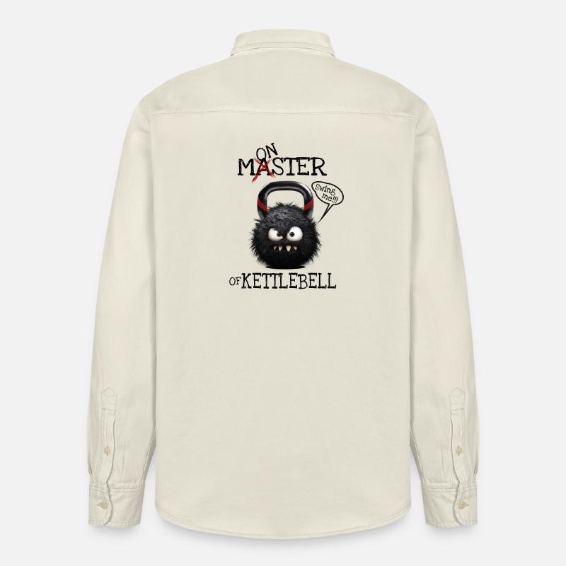 Maître du kettlebell ou monstre du kettlebell ? - Chemise unisexe coupe décontractée bio Stanley/Stella - écru doux