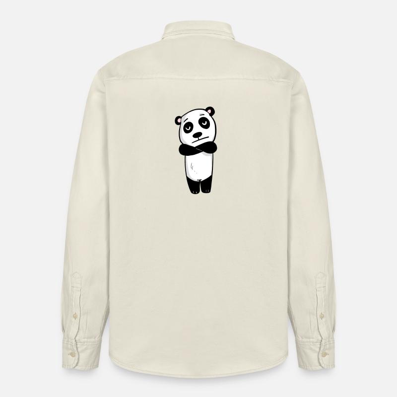 Panda est agacé - Chemise unisexe coupe décontractée bio Stanley/Stella - écru doux