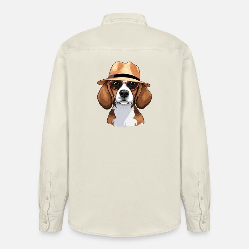 Cavalier Re Carlo, Beagle, Cane - Camicia unisex vestibilità rilassata bio di Stanley/Stella - ecru morbido