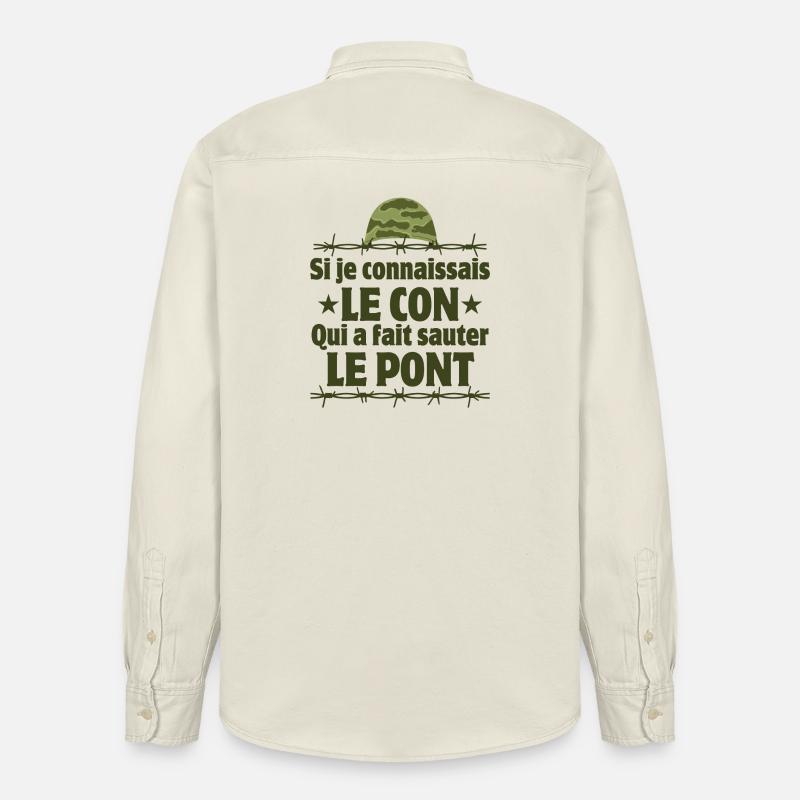 7ème compagnie, septième compagnie, Chaudard - Chemise unisexe coupe décontractée bio Stanley/Stella - écru doux