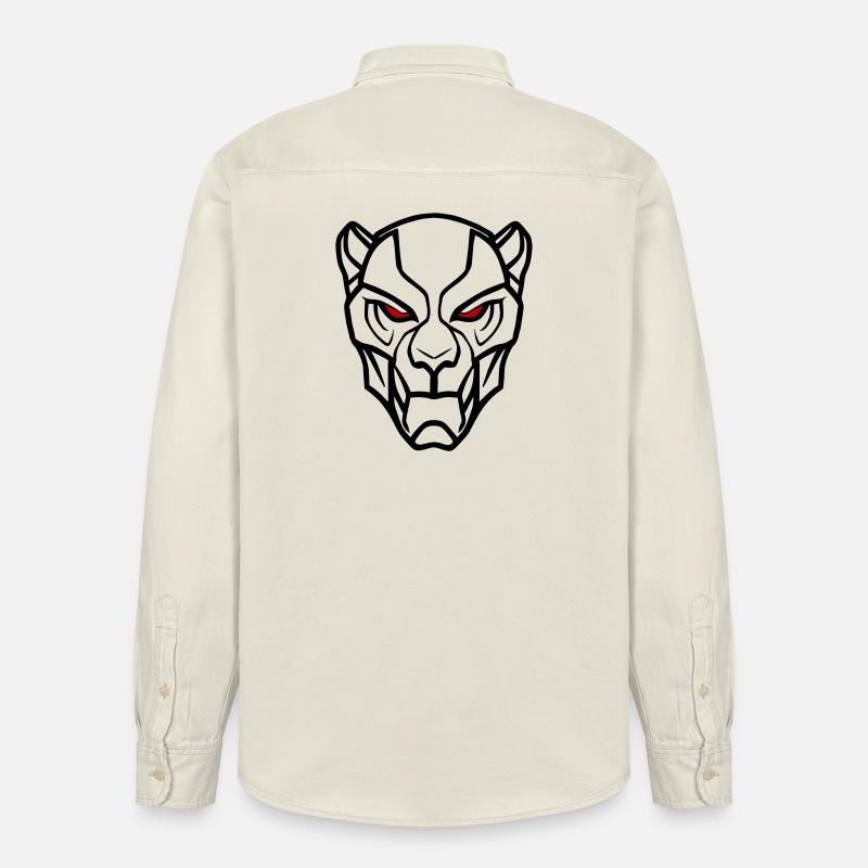 Vector Löwenkopf Design - Relaxed Fit Unisex Organic Hemd von Stanley/Stella - Natur