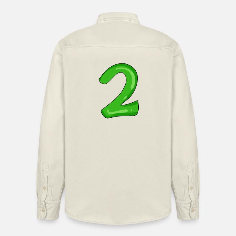 Deux - 2 - Numéro Numéro - Chemise unisexe coupe décontractée bio Stanley/Stella - écru doux