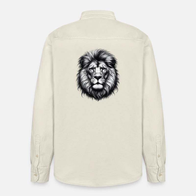 Lion - Chemise unisexe coupe décontractée bio Stanley/Stella - écru doux