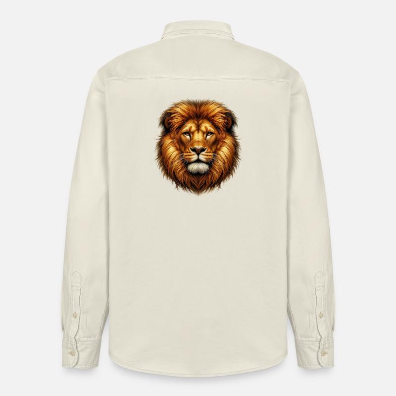 Löwe - Relaxed Fit Unisex Organic Hemd von Stanley/Stella - Natur