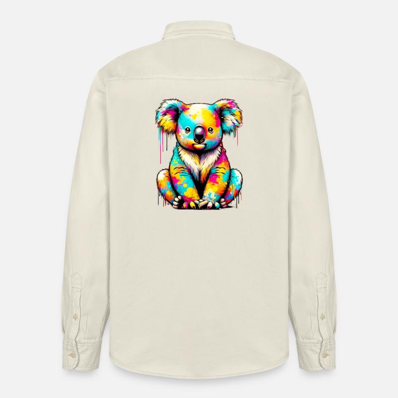 Koala - Relaxed Fit Unisex Organic Hemd von Stanley/Stella - Natur