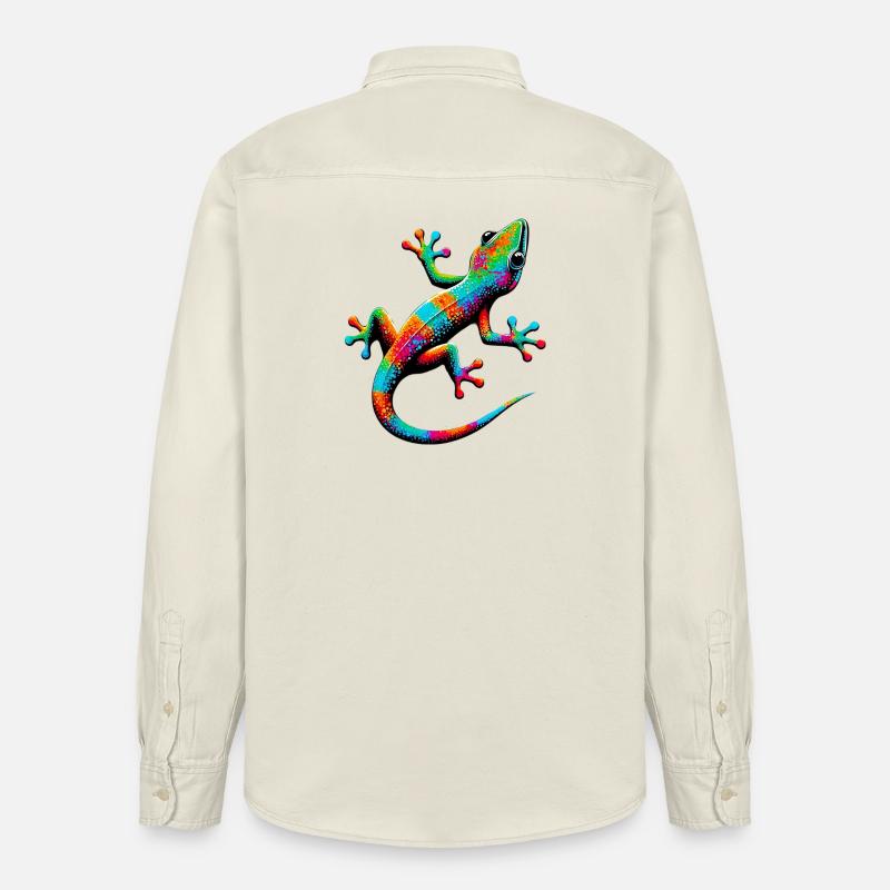 Gecko - Chemise unisexe coupe décontractée bio Stanley/Stella - écru doux
