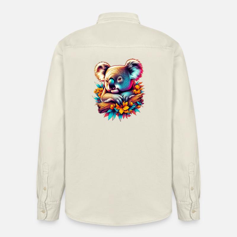Koala - Chemise unisexe coupe décontractée bio Stanley/Stella - écru doux