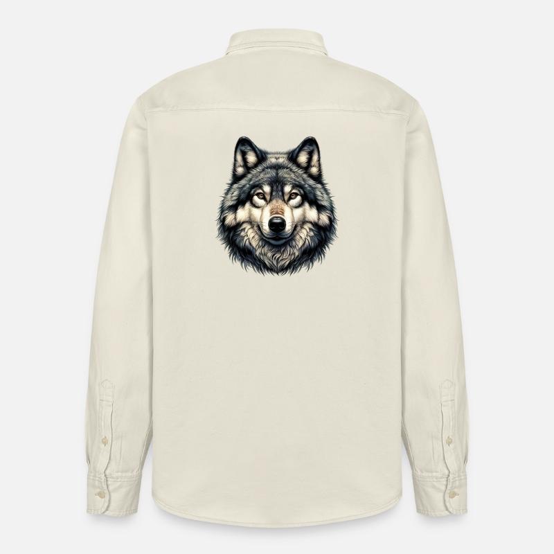 Wolf - Relaxed Fit Unisex Organic Hemd von Stanley/Stella - Natur
