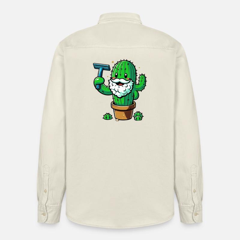 Cactus rasiert sich den Bart - Relaxed Fit Unisex Organic Hemd von Stanley/Stella - Natur