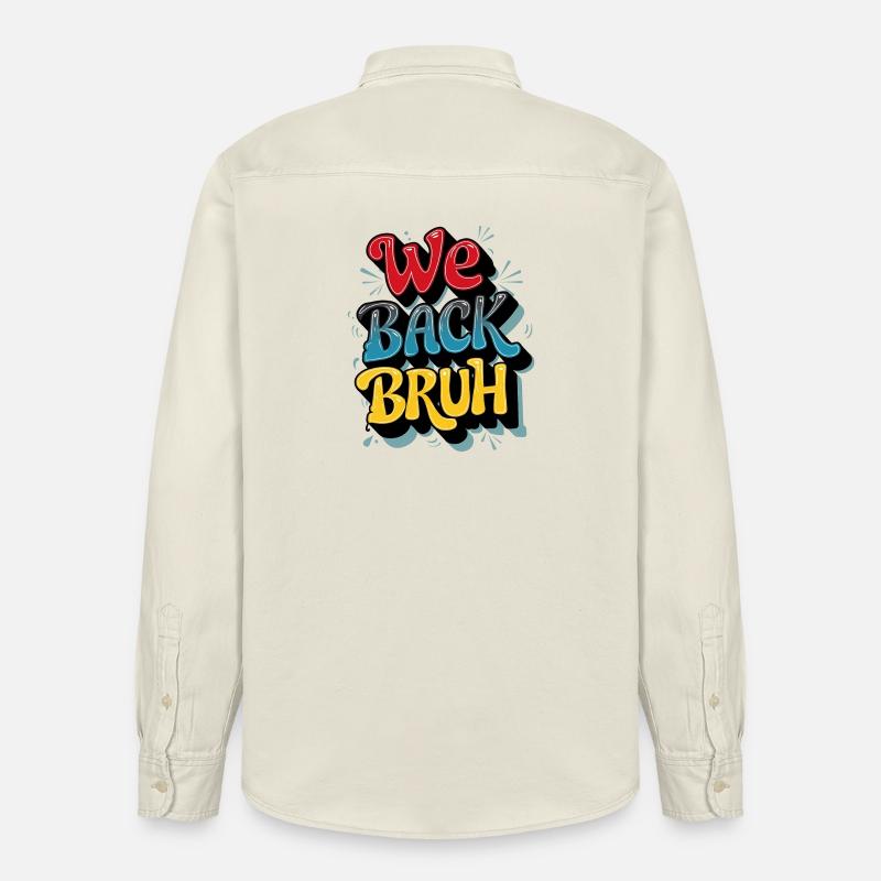 Conception de texte rétro joyeuse - Chemise unisexe coupe décontractée bio Stanley/Stella - écru doux