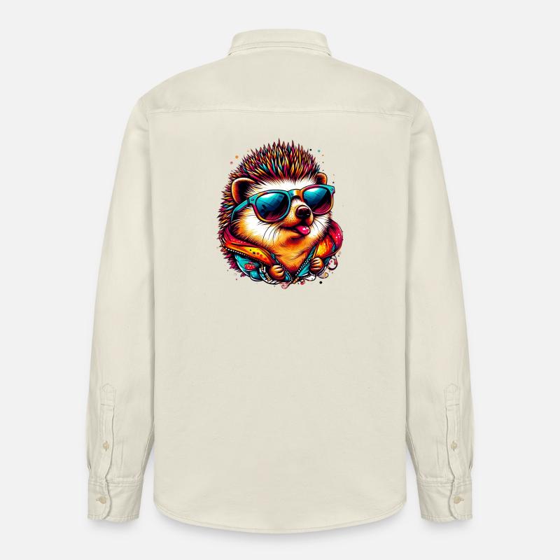 Hérisson - Chemise unisexe coupe décontractée bio Stanley/Stella - écru doux