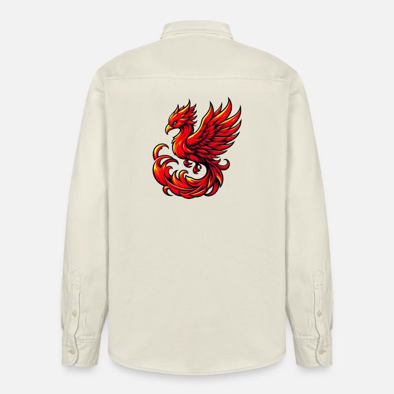 Roter Phönix - Relaxed Fit Unisex Organic Hemd von Stanley/Stella - Natur
