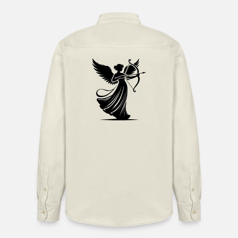 klassischer Engel,der Liebespfeile verschießt - Relaxed Fit Unisex Organic Hemd von Stanley/Stella - Natur