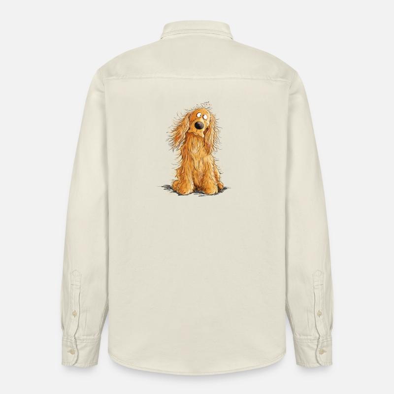 Happy Cocker Spaniel - Relaxed Fit Unisex Organic Hemd von Stanley/Stella - Natur
