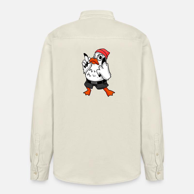Möwe Cool - Relaxed Fit Unisex Organic Hemd von Stanley/Stella - Natur