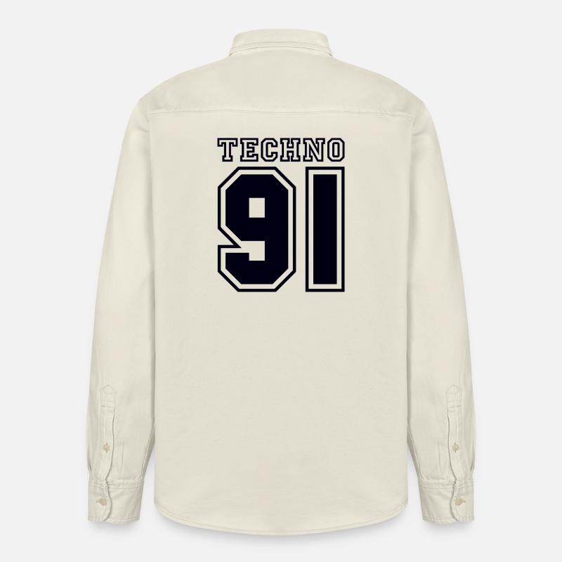TECHNO 91 - Chemise unisexe coupe décontractée bio Stanley/Stella - écru doux