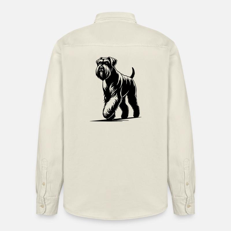 Schnauzer géant - Chemise unisexe coupe décontractée bio Stanley/Stella - écru doux