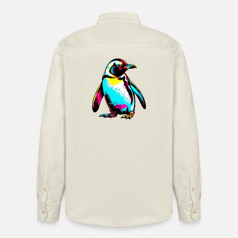 Pingouin - Chemise unisexe coupe décontractée bio Stanley/Stella - écru doux