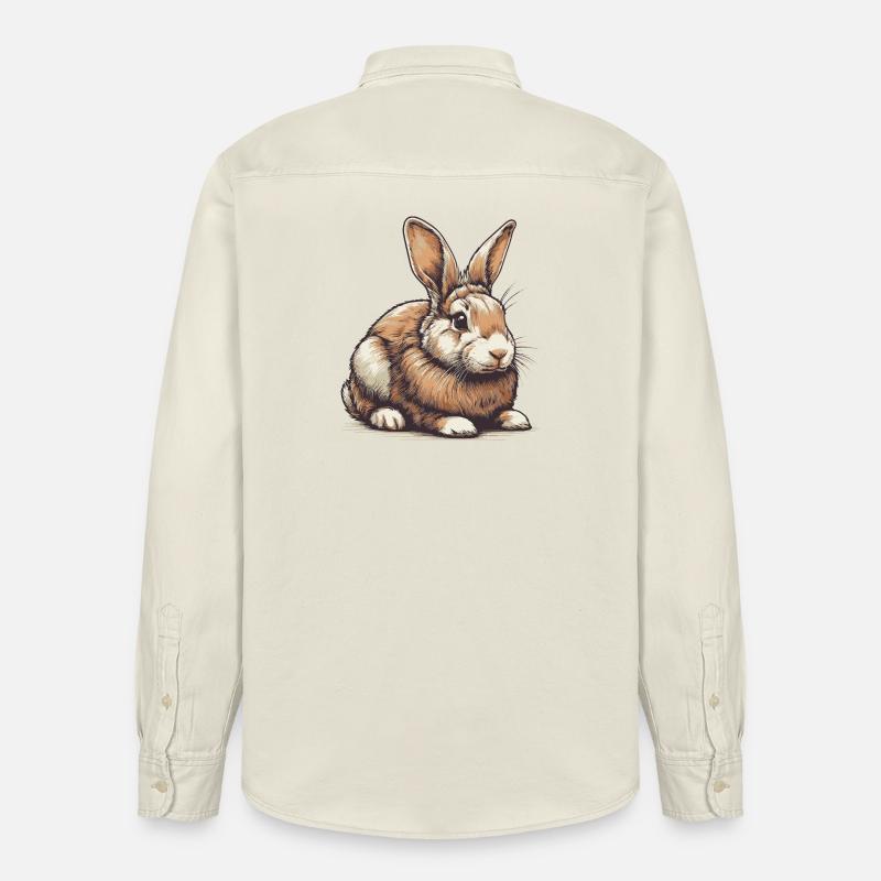 Lapin - Chemise unisexe coupe décontractée bio Stanley/Stella - écru doux